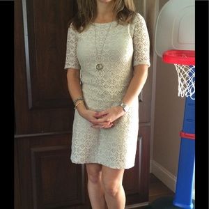 size 4 banana republic , beige lace with lining